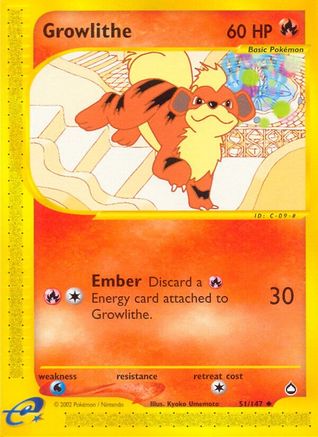 Growlithe 051/147 - Aquapolis