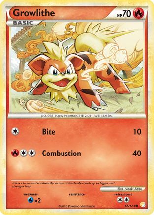 Growlithe 065/123 - HeartGold SoulSilver