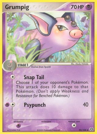 Grumpig 030/106 - Emerald - Reverse Holofoil