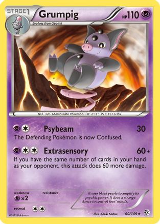 Grumpig 060/149 - Boundaries Crossed Reverse Holofoil