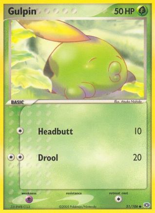 Gulpin 051 - Emerald - Reverse Holofoil