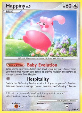 Happiny 076/127 - Platinum Reverse Holofoil