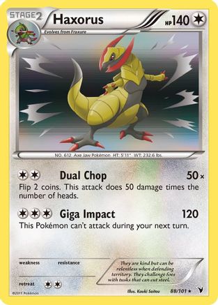 Haxorus 088/101 - Noble Victories Reverse Holofoil