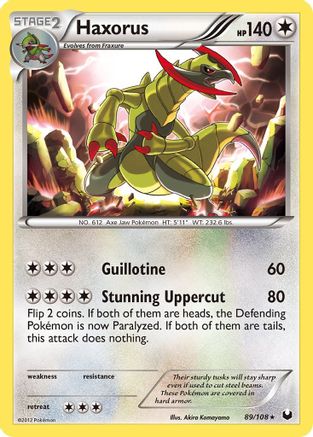 Haxorus 089/108 - Dark Explorers Holofoil