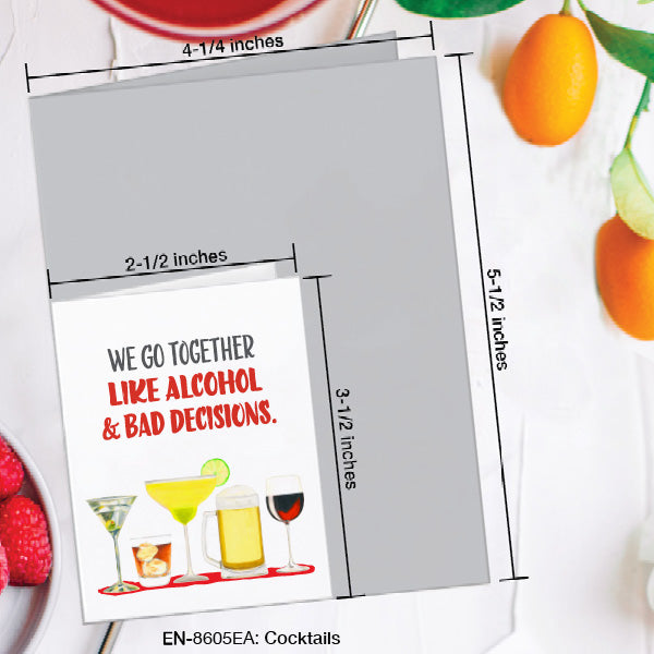 Cocktails, Greeting Card (#8605EA)
