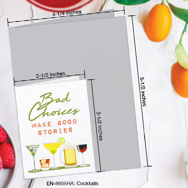 Cocktails, Greeting Card (#8605HA)