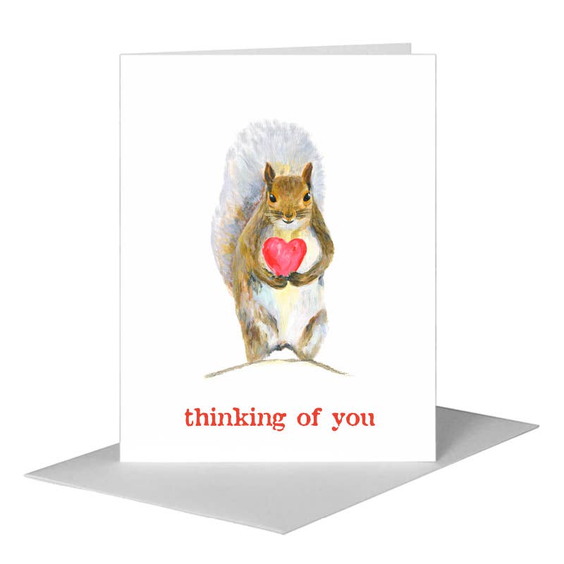 Squirrel in Thought, Greeting Card (#8670E)
