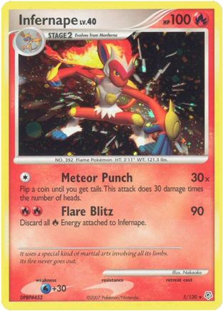 Infernape 005/130 - Diamond and Pearl Reverse Holofoil