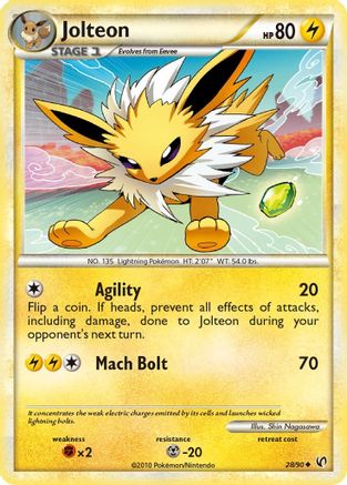 Jolteon 028/90 - Undaunted Reverse Holofoil