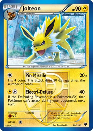 Jolteon (Team Plasma) 034/116 - Plasma Freeze