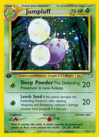 Jumpluff 007/111 - Neo Genesis 1st Edition Holofoil