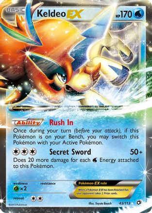 Keldeo EX 045/113 - Legendary Treasures Holofoil