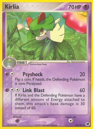 Kirlia 032/101 - Dragon Frontiers Reverse Holofoil