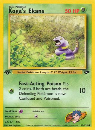 Koga's Ekans 077/132 - Gym Challenge 1st Edition