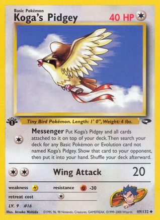 Koga's Pidgey 049/132 - Gym Challenge 1st Edition