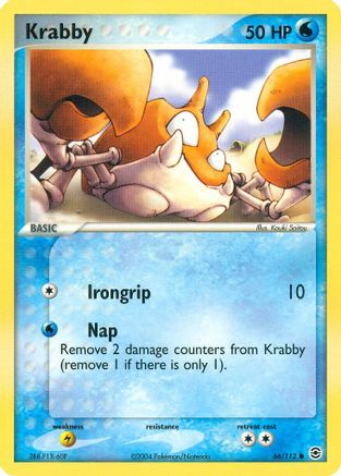 Krabby 066/112 - FireRed & LeafGreen Reverse Holofoil