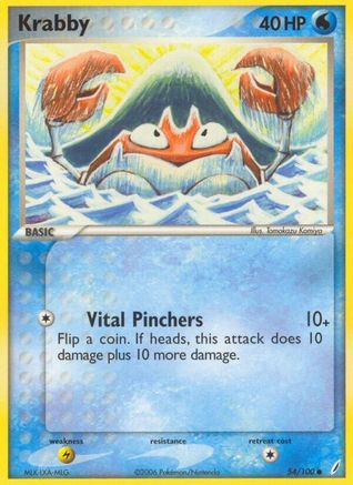 Krabby 054/100 - Crystal Guardians Reverse Holofoil