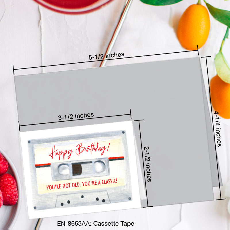 Cassette Tape, Greeting Card (#8653AA)