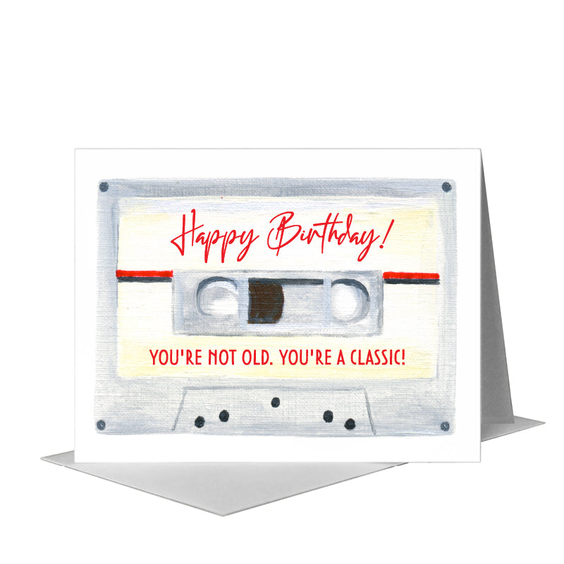 Cassette Tape, Greeting Card (#8653AA)