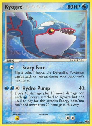 Kyogre 015/106 - Emerald Reverse Holofoil
