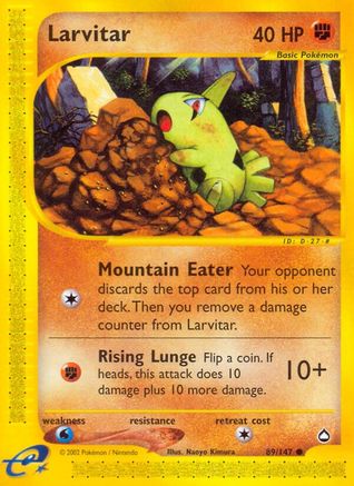 Larvitar 089/147 - Aquapolis Reverse Holofoil