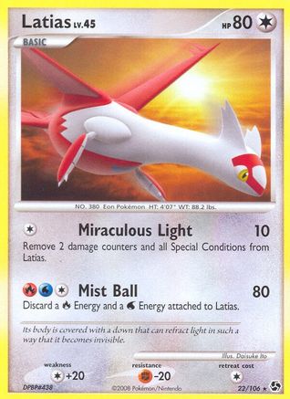 Latias 022/106 - Great Encounters Reverse Holofoil