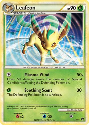 Leafeon 017/90 - Undaunted Reverse Holofoil