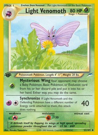Light Venomoth 053/105 - Neo Destiny 1st Edition