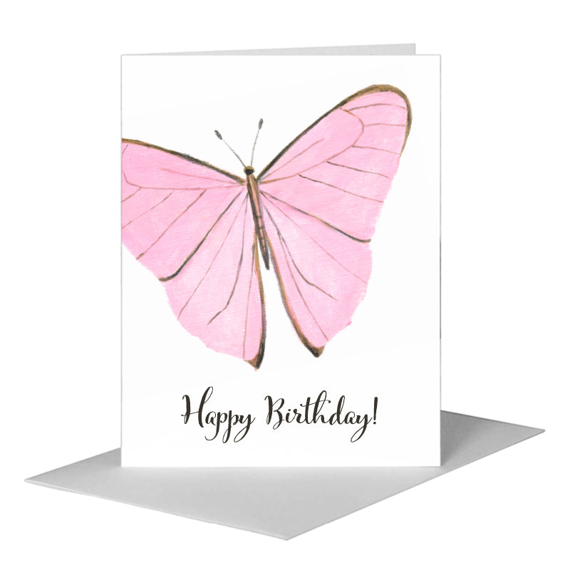 Pretty in Pink Butterfly, Greeting Card (#8676B)