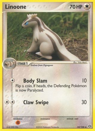 Linoone 034/106 - Emerald Reverse Holofoil