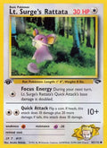 Lt. Surge's Rattata 085/132 - Gym Challenge 1st Edition
