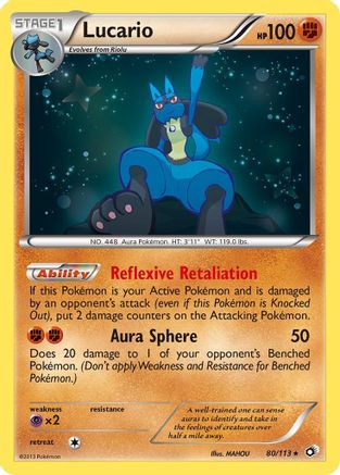 Lucario 080/113 - Legendary Treasures Reverse Holofoil
