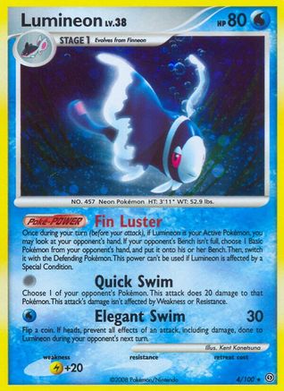 Lumineon 004/100 - Stormfront Reverse Holofoil