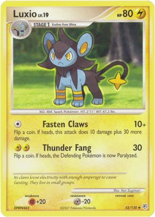 Luxio 052/130 - Diamond and Pearl Reverse Holofoil