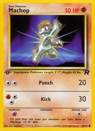 Machop 059/82 - Team Rocket 1st Edition