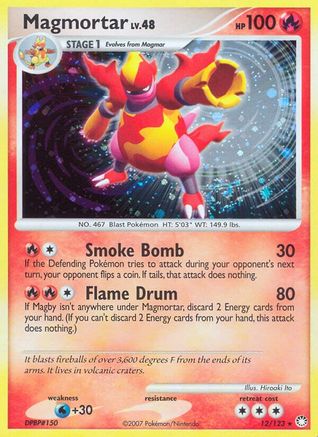 Magmortar 012/123 - Mysterious Treasures Reverse Holofoil