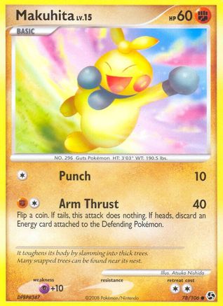 Makuhita 078/106 - Great Encounters Reverse Holofoil