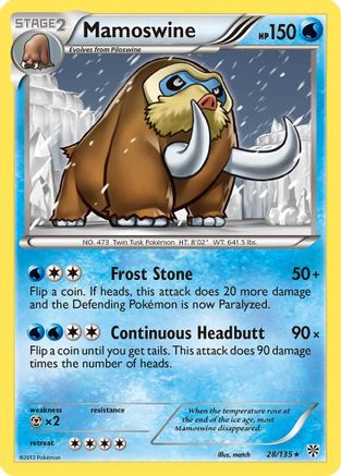 Mamoswine 028/135 - Plasma Storm Reverse Holofoil