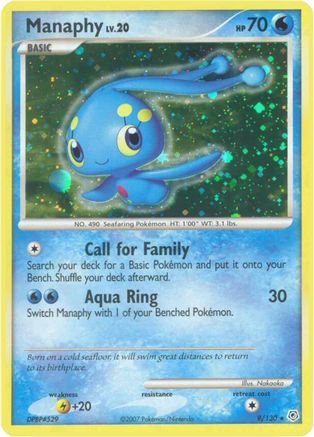Manaphy 009/130 - Diamond and Pearl Reverse Holofoil