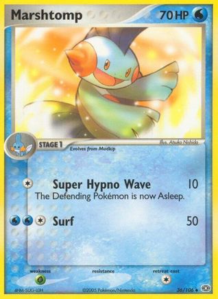 Marshtomp 036/106 - Emerald Reverse Holofoil