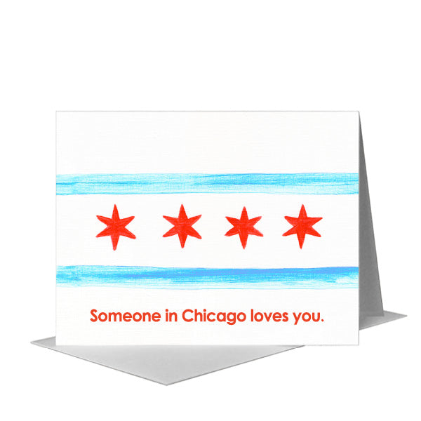 Flag of Chicago, Greeting Card (#8736B)