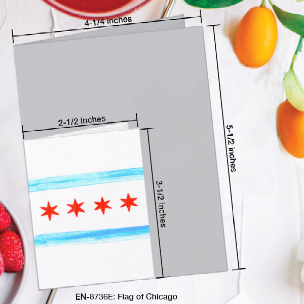 Flag of Chicago, Greeting Card (#8736E)