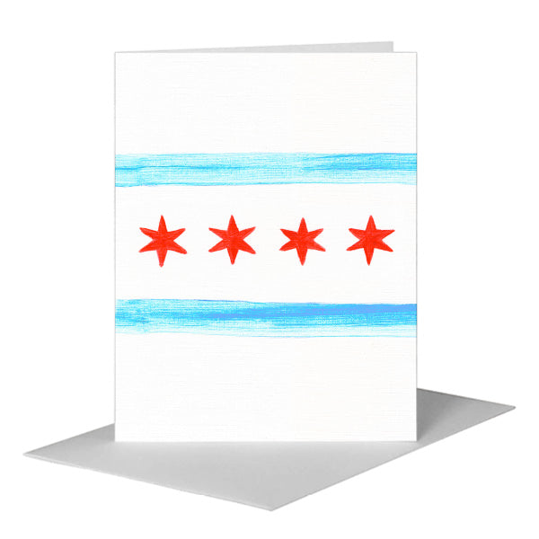 Flag of Chicago, Greeting Card (#8736E)