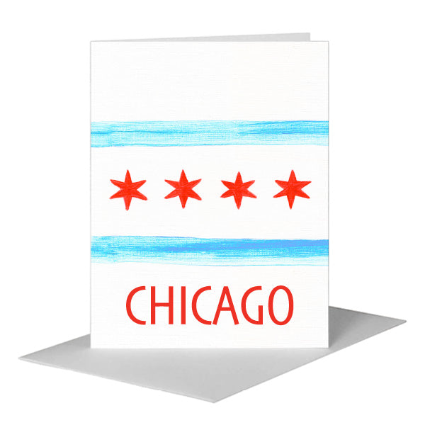 Flag of Chicago, Greeting Card (#8736F)