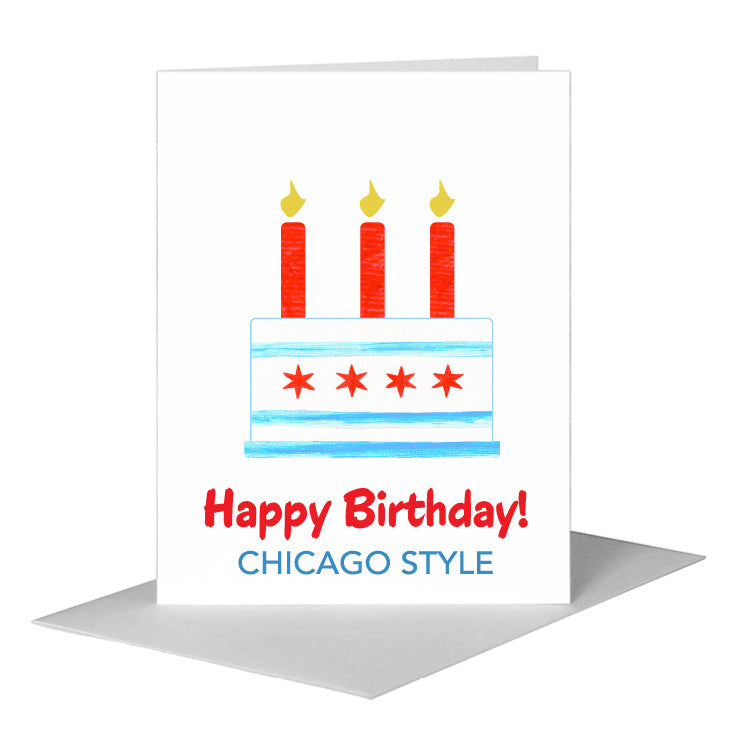 Flag of Chicago, Greeting Card (#8736G)