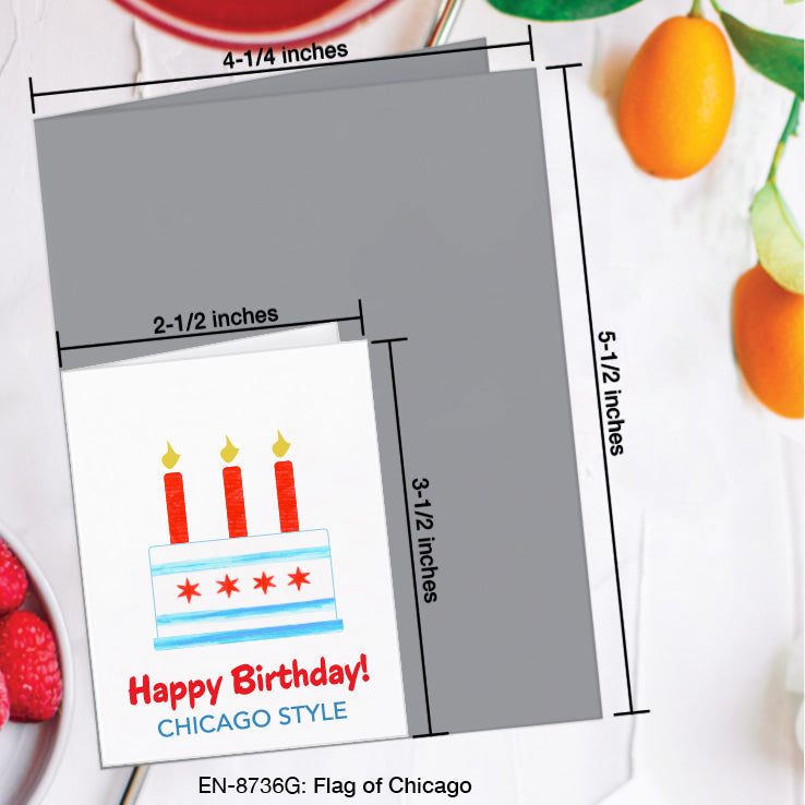 Flag of Chicago, Greeting Card (#8736G)