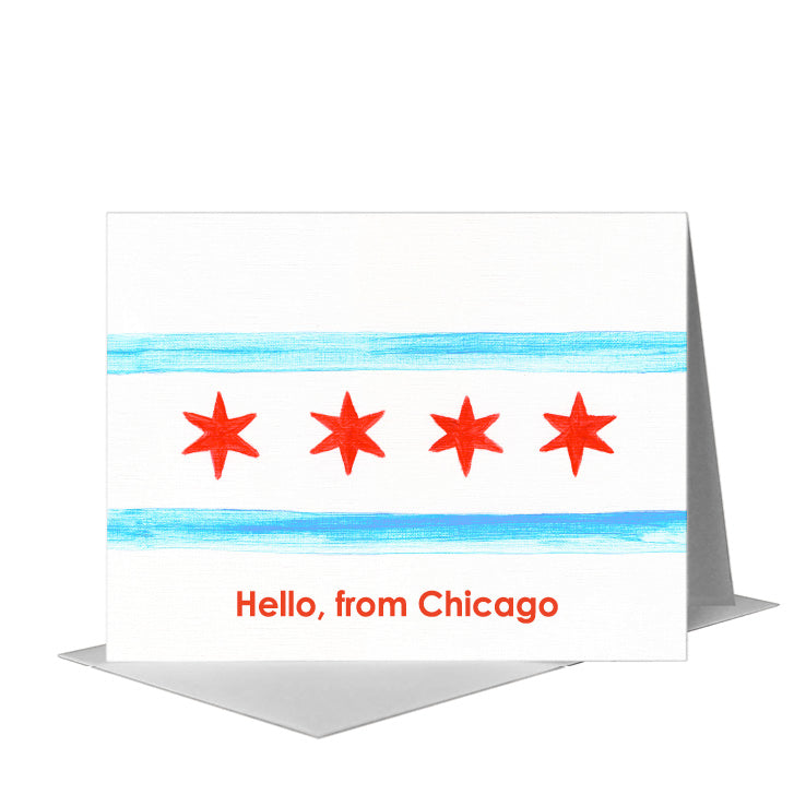 Flag of Chicago, Greeting Card (#8736H)