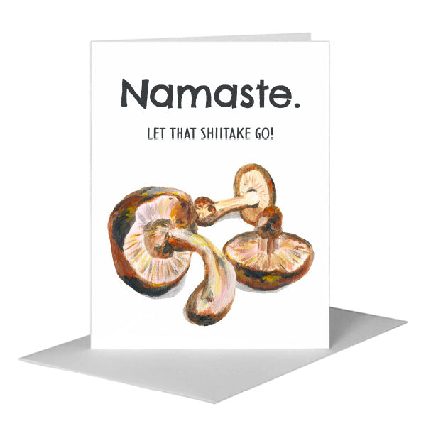 Mushroom Shiitake, Greeting Card (#8740B)