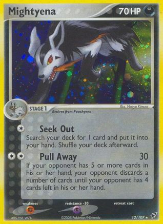 Mightyena 012/107 - Deoxys Reverse Holofoil