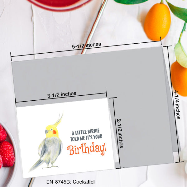 Cockatiel, Greeting Card (#8745B)